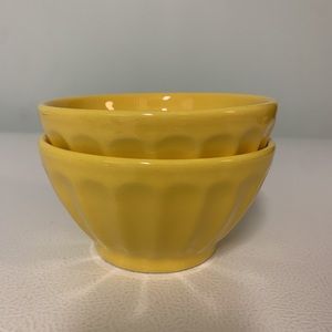 Yellow serving bowls